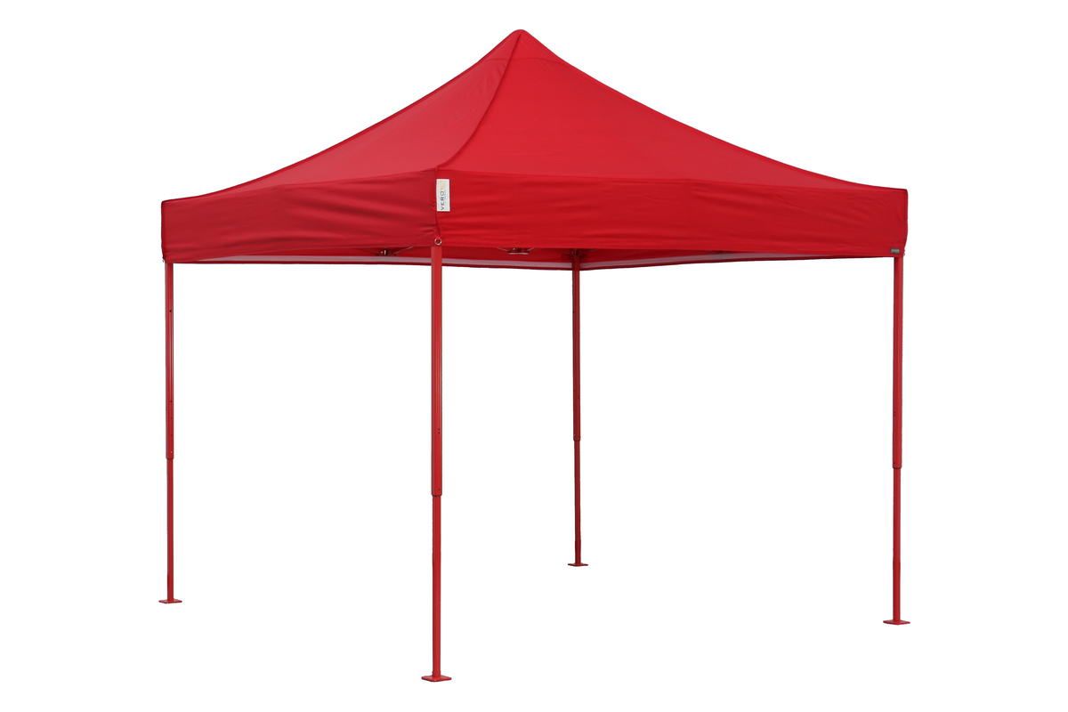 Vero TENT Faltzelt 3 X 3 Rotes Gestell Rotes Dach 2